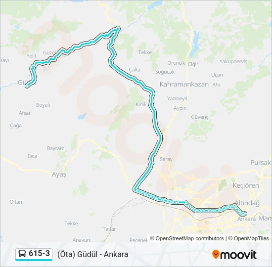 615-3 Bus Line Map