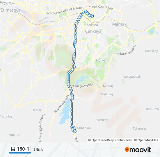 150-1 Bus Line Map