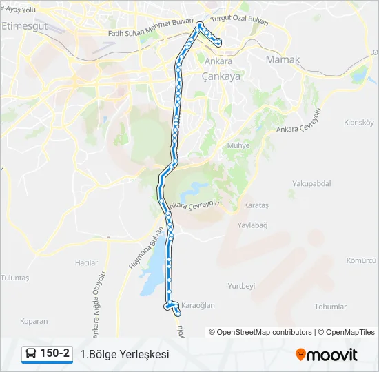 150-2 Bus Line Map