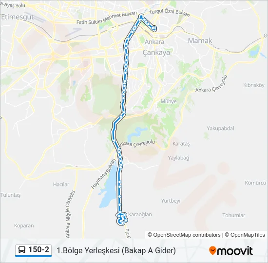 150-2 Bus Line Map
