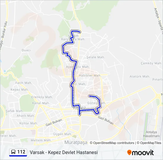 112 Bus Line Map