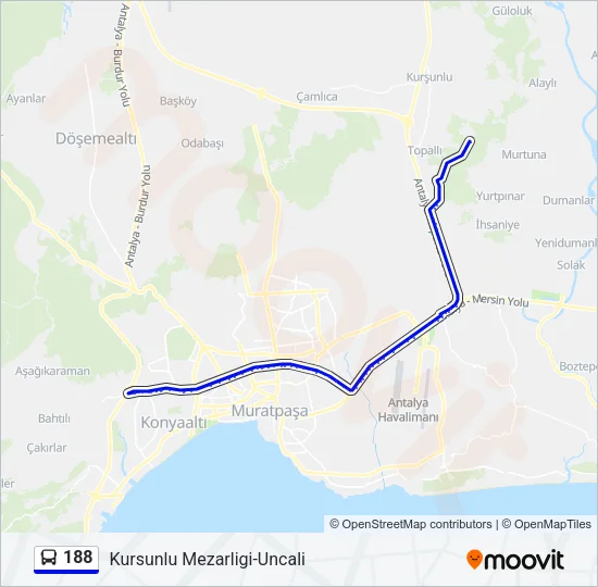 188 Bus Line Map