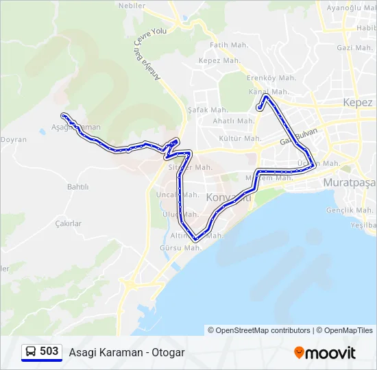 503 Bus Line Map