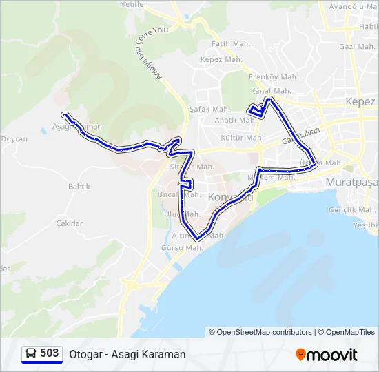503 Bus Line Map