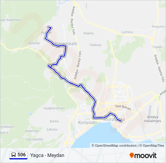 506 Bus Line Map