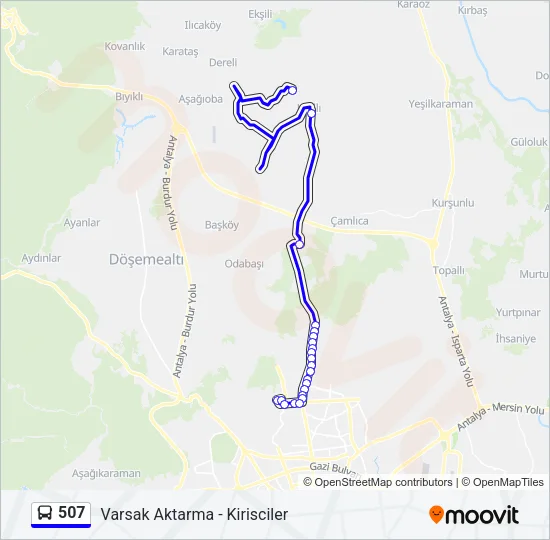 507 Bus Line Map