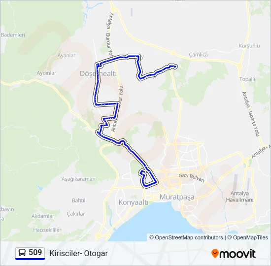 509 Bus Line Map