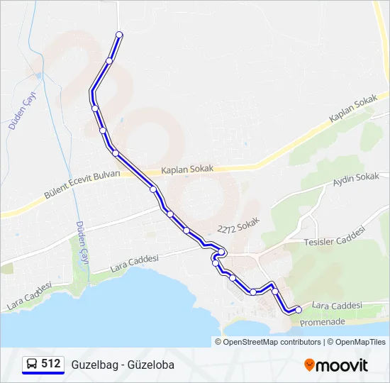 512 Bus Line Map