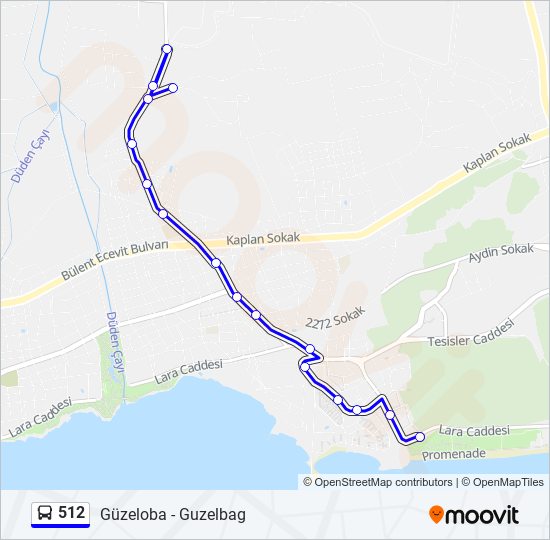 512 bus Line Map