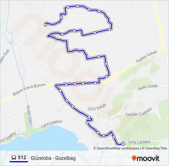 512 Bus Line Map