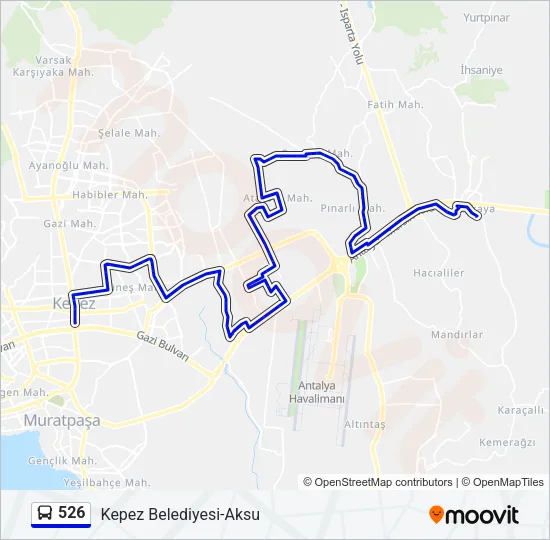 526 Bus Line Map