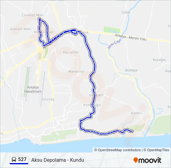527 Bus Line Map