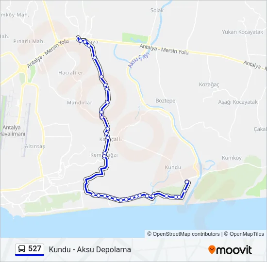527 Bus Line Map