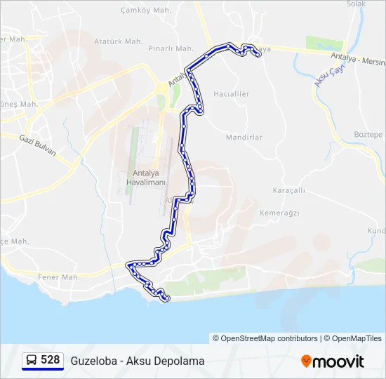 528 Bus Line Map
