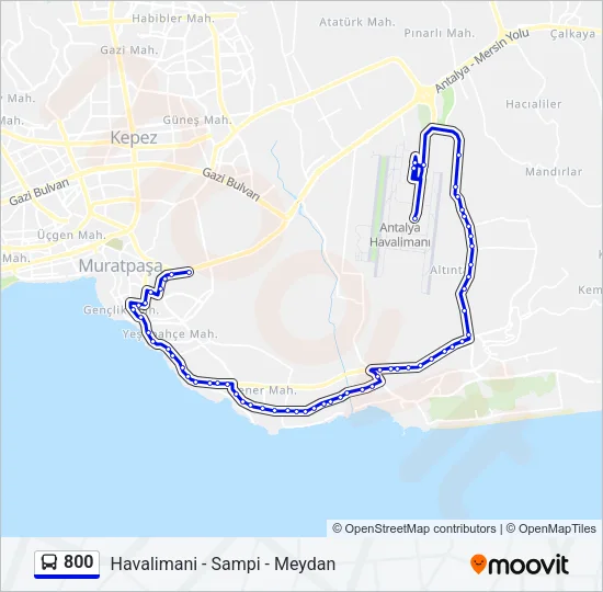 800 Bus Line Map