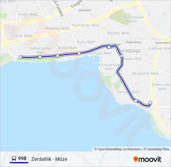 998 Bus Line Map