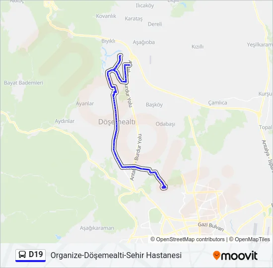 D19 Bus Line Map