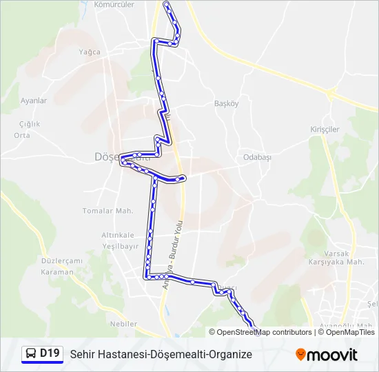D19 Bus Line Map
