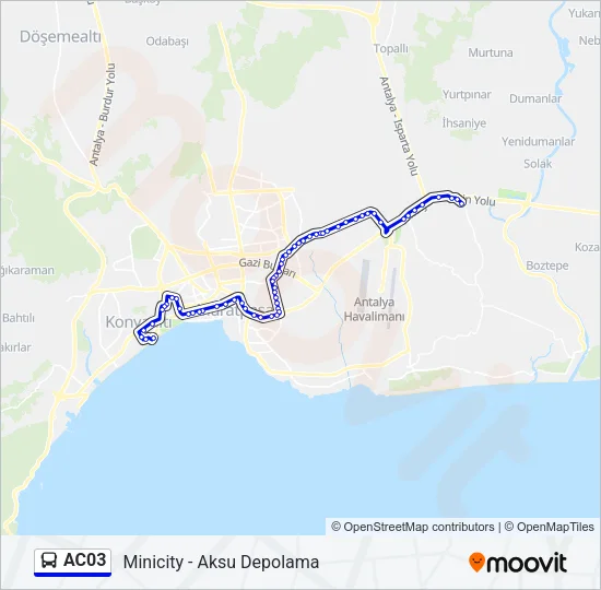 AC03 Bus Line Map