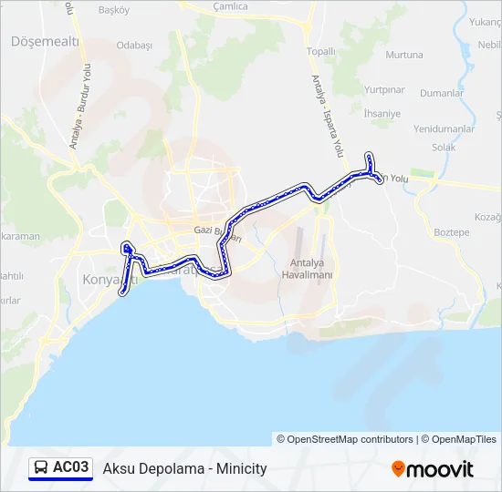 AC03 Bus Line Map