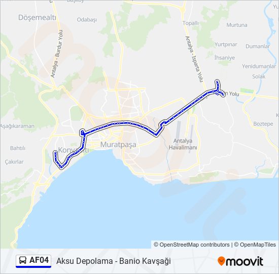 AF04 bus Line Map