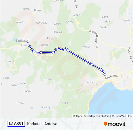 AK01 Bus Line Map