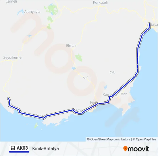 AK03 Bus Line Map