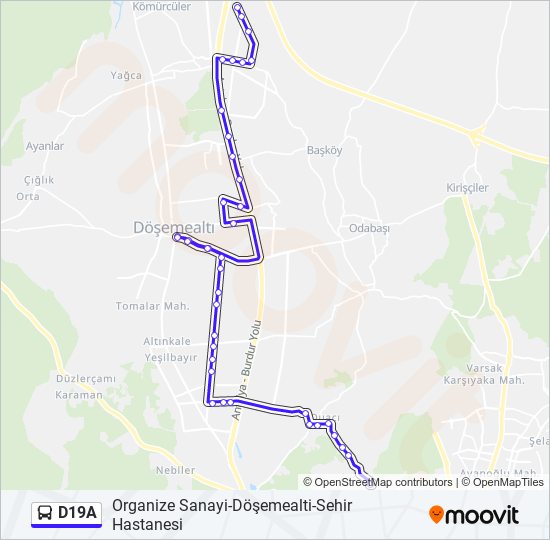 D19A bus Line Map