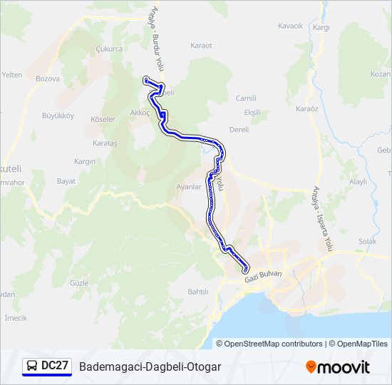 DC27 bus Line Map