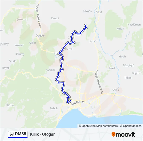 DM85 Bus Line Map