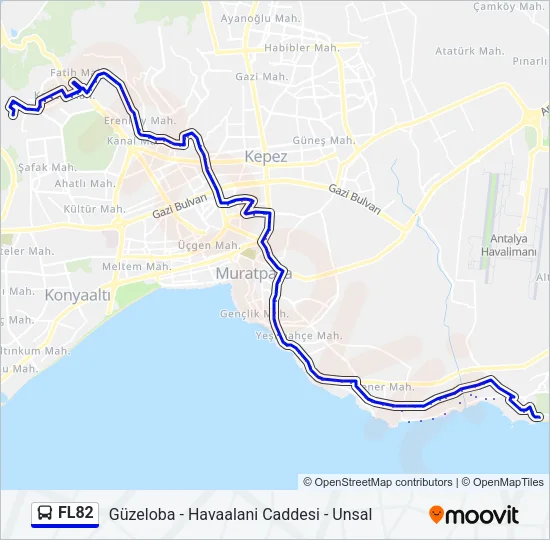 FL82 Bus Line Map