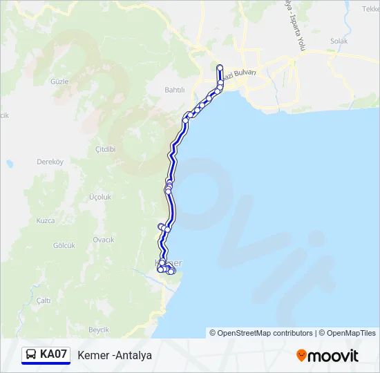 KA07 Bus Line Map