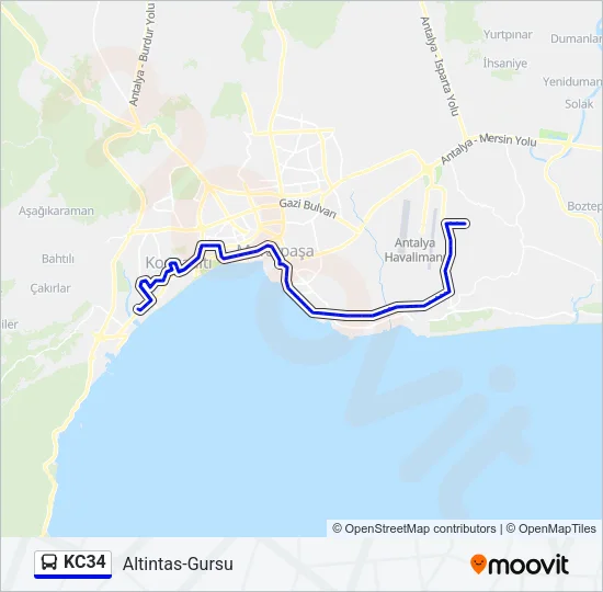 KC34 Bus Line Map