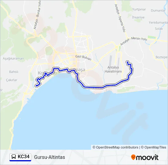 KC34 Bus Line Map