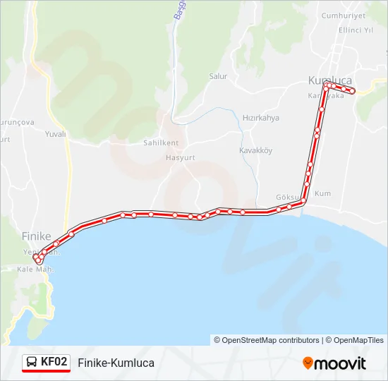 KF02 Bus Line Map