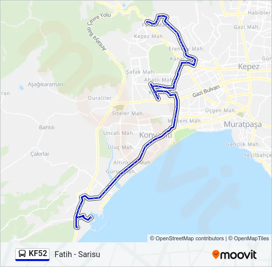 KF52 Bus Line Map