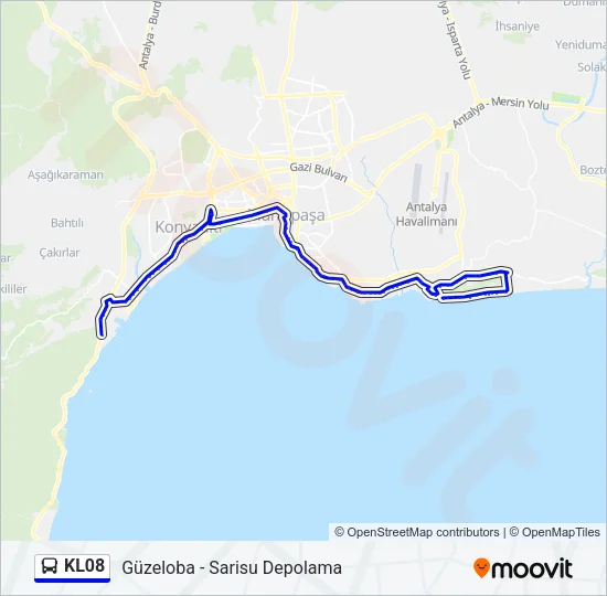 KL08 Bus Line Map
