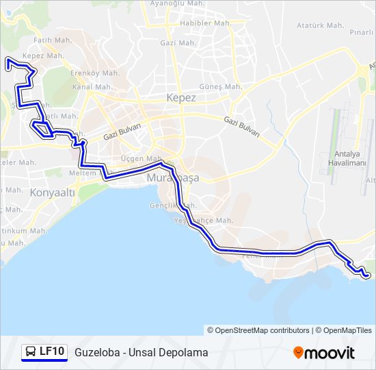 LF10 bus Line Map