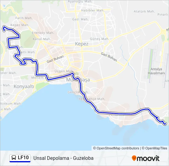 LF10 Bus Line Map