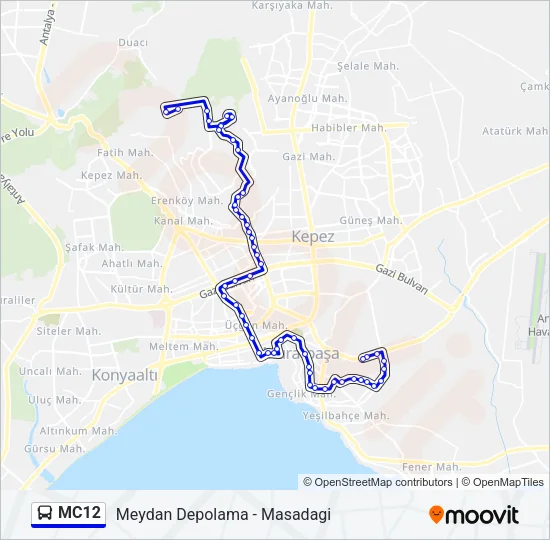 MC12 Bus Line Map