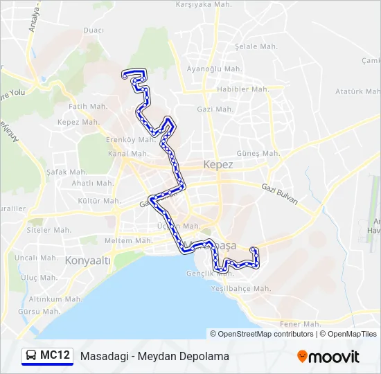 MC12 Bus Line Map