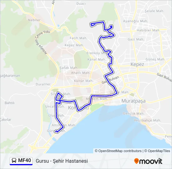 MF40 Bus Line Map