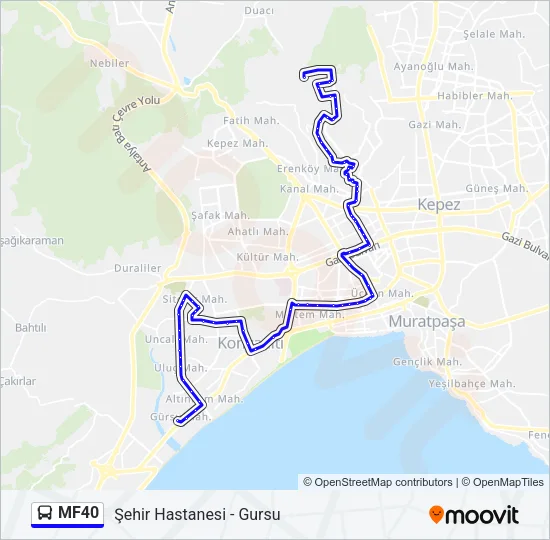 MF40 Bus Line Map