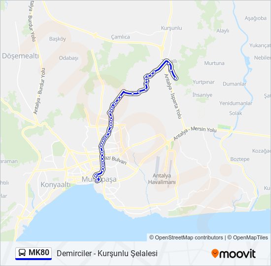 MK80 bus Line Map