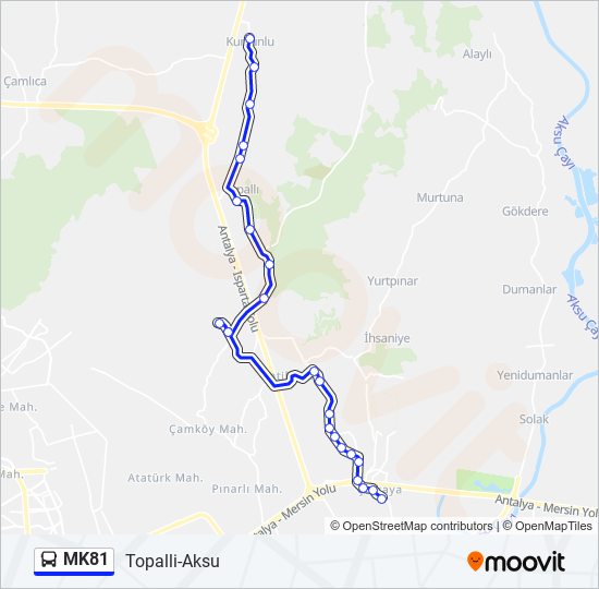 MK81 bus Line Map