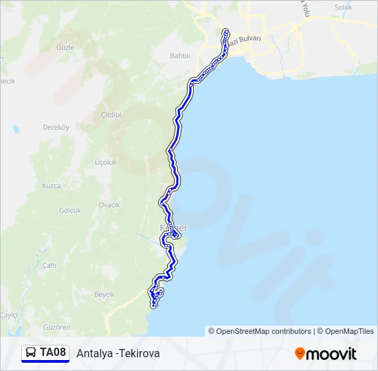 TA08 Bus Line Map