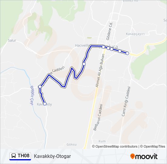 TH08 bus Line Map
