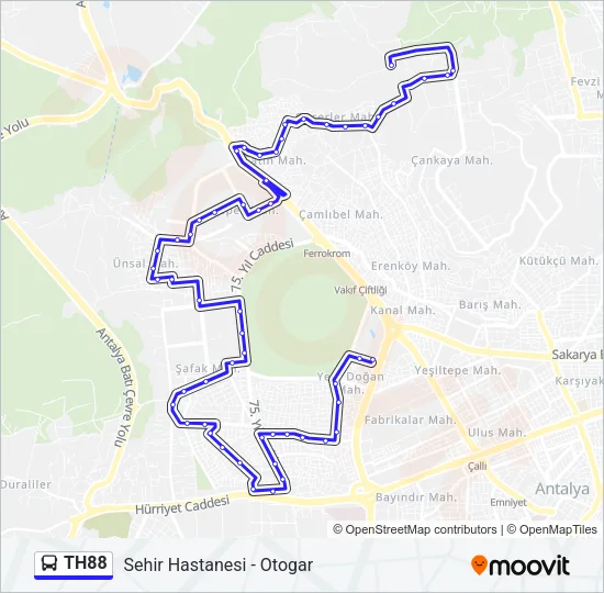 TH88 Bus Line Map
