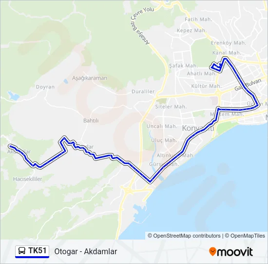 TK51 Bus Line Map