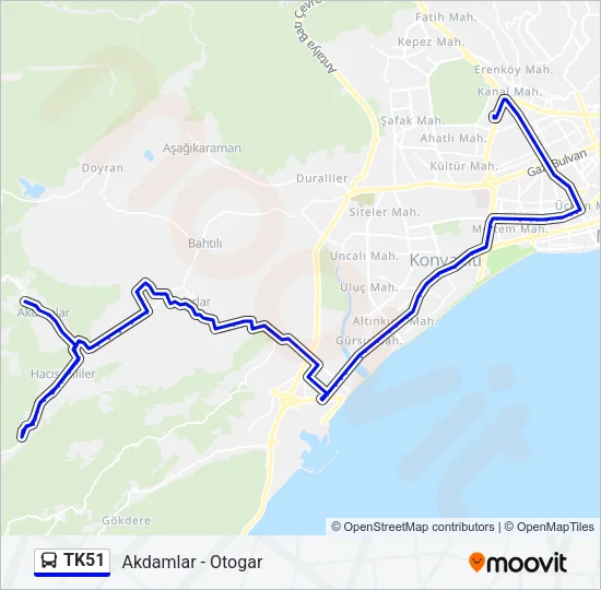 TK51 Bus Line Map